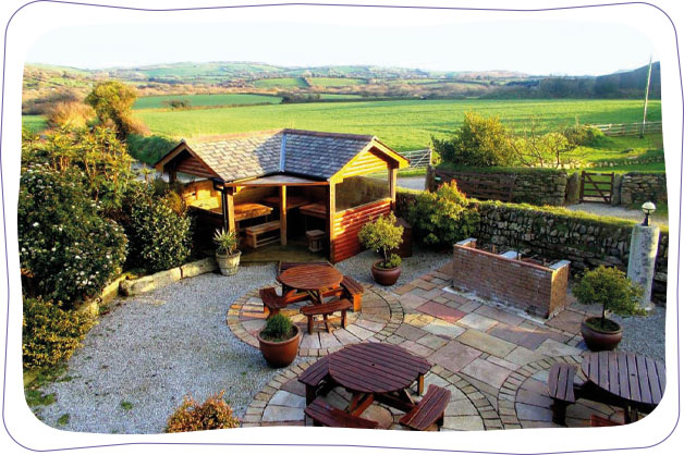 Tor View Barn garden gazebo