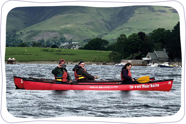 Rowing boat on the lake