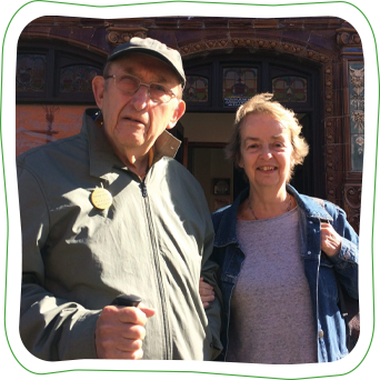 John and Gill on holiday at the Peak District