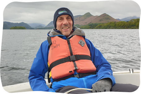 Man sailing at Derwent Water