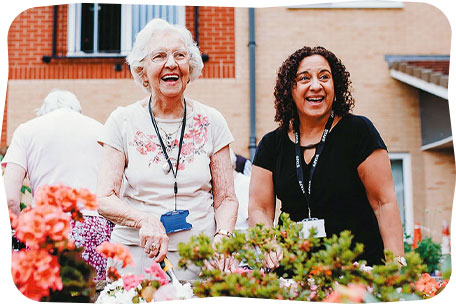 Planting flowers